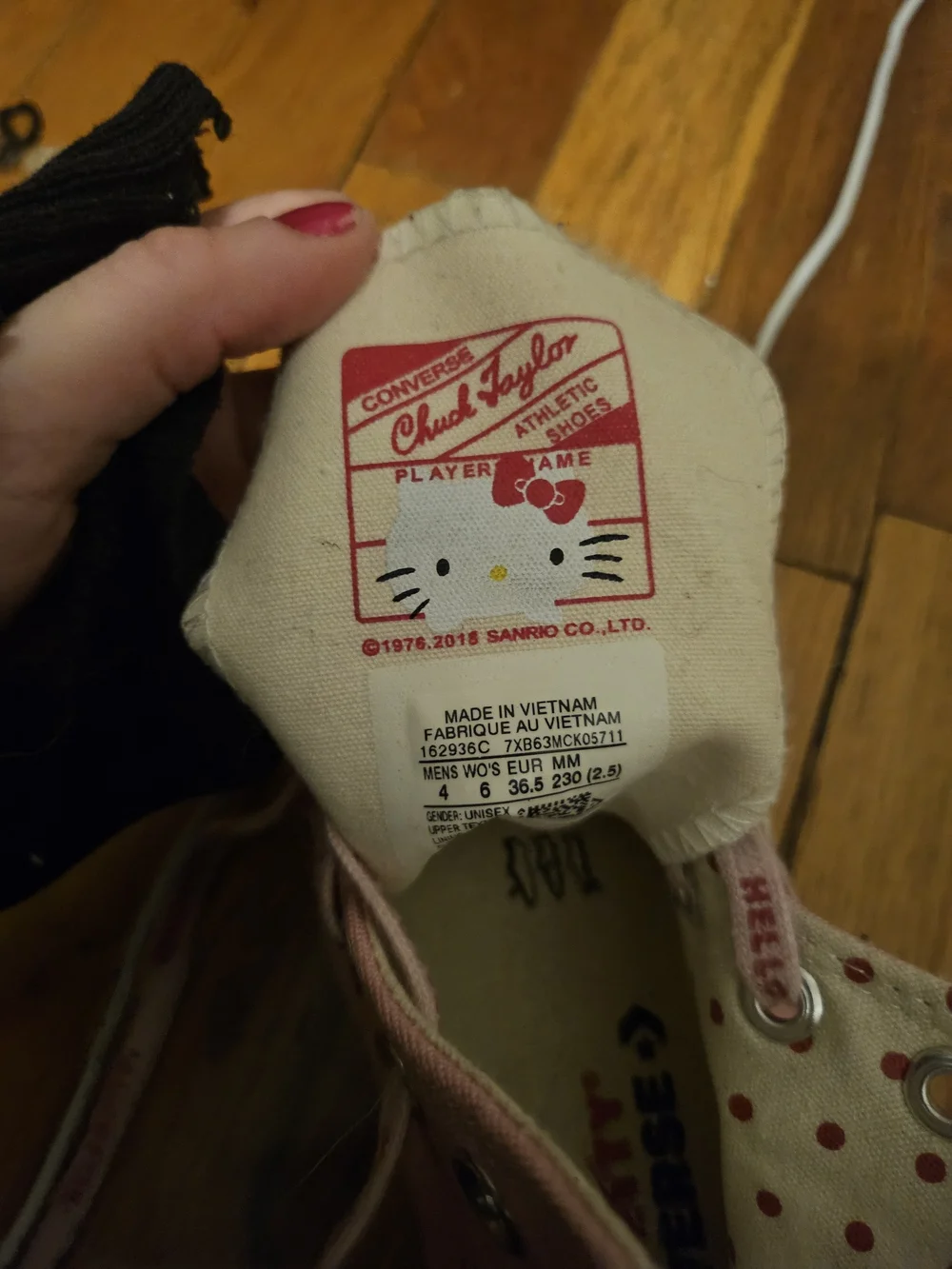 Converse Pink Hello Kitty High-Top Sneakers - Picture 6 of 7